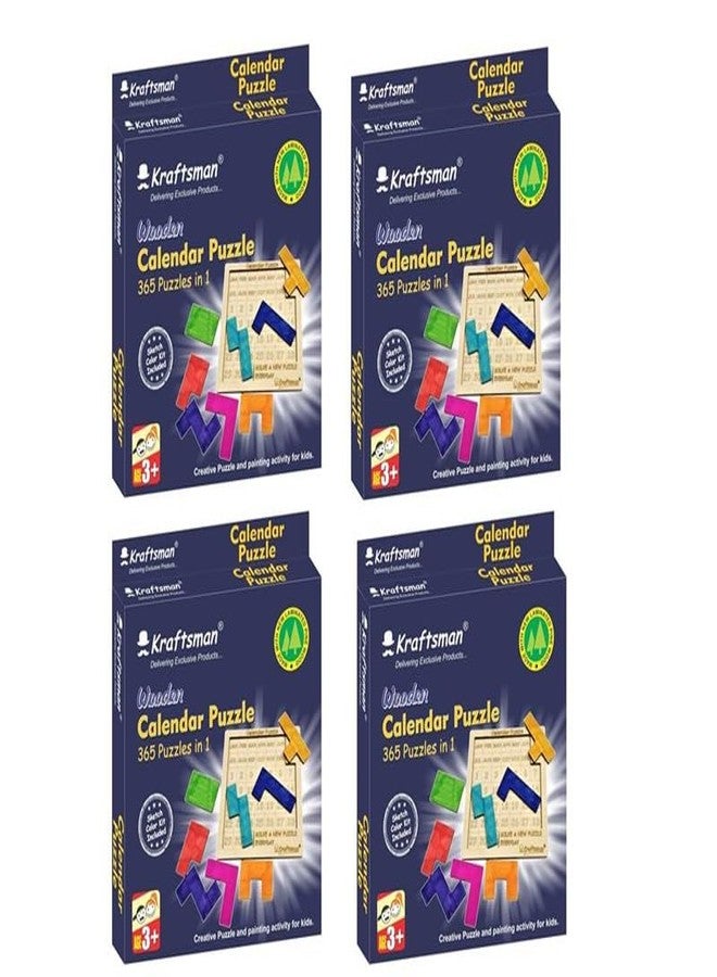 Braintastic لعبة ألغاز خشبية من Braintastic، لعبة لوحية للسفر، لعبة تعليمية وإبداعية، ألعاب ذكاء وتصنيف للأطفال (لعبة ألغاز التقويم PO4) - Image 1